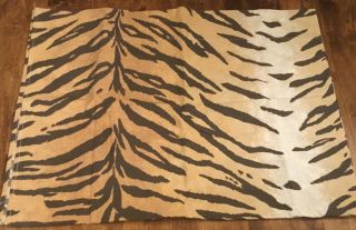 Rare Ralph Lauren Beckett Tiger Stripe Twin Flat Sheet Animal Print Brentford