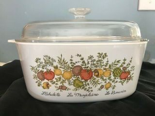 Rare Vintage Corning Ware 5 Liter A - 5 - B Spice Of Life Dutch Oven Casserole & Lid