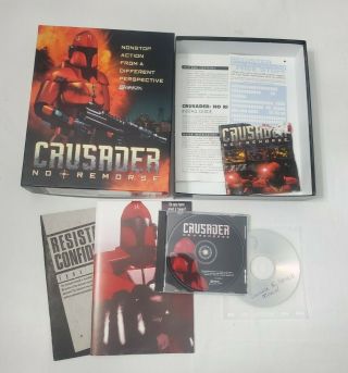 Crusader No Remorse Pc Big Box 1995 Computer Video Game Cd Rom Complete Rare