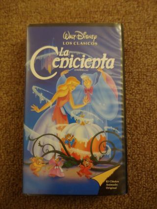 Walt Disney Classic - La Cenicienta (Cinderella) Spanish VHS,  RARE Blue Tape 2