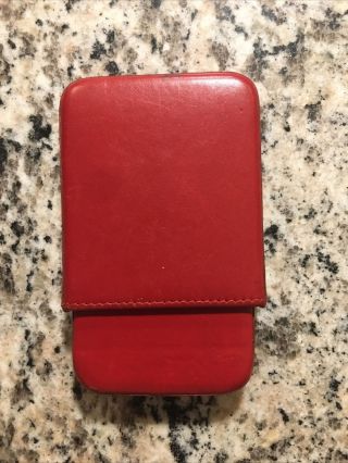 Rare Vintage Coach Red Leather Business Card Holder 2
