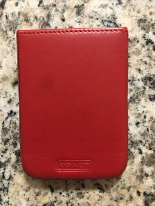 Rare Vintage Coach Red Leather Business Card Holder 3