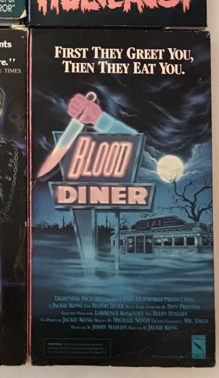 Blood Diner Vhs Rare Vestron Horror Slasher