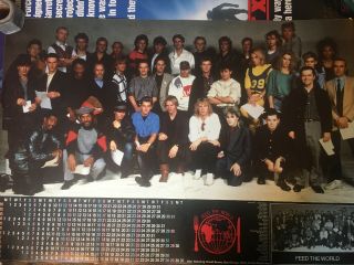 Band Aid 1984 Rare Promo Poster Bono Paul Weller Geldof Phil Collins Duran Duran