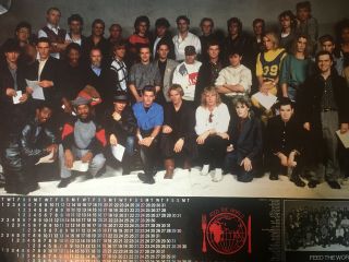 Band Aid 1984 Rare Promo Poster Bono Paul Weller Geldof Phil Collins Duran Duran 2