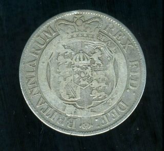 1818 BRITISH HALF CROWN GEORGE III SILVER COIN - - - RARE 200,  YEAR OLD SILVER COIN 2