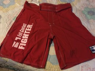 Gsp Georges St Pierre Signed Auto Large L Shorts Trunks Ufc Mma Pride Fc Rare