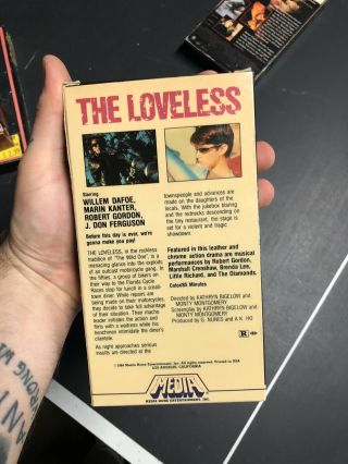 The Loveless VHS Rare Media Home Entertainment Horror Cult Oop Willem Dafoe 2