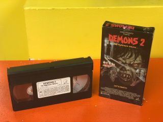 Demons 2 - Vhs - Dario Argento Presents - Rare With Night Of The Demons Horror