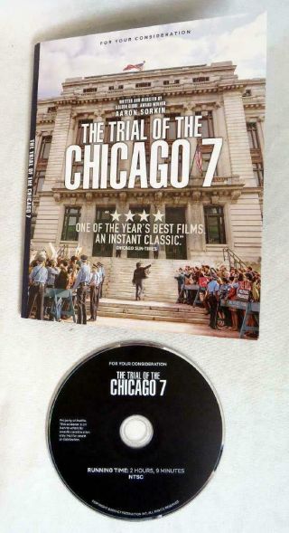 Netflix The Trial Of The Chicago 7 Promo Dvd Rare