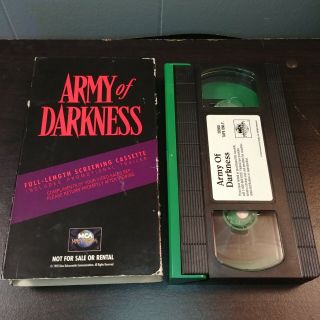 Army Of Darkness Promotional Rare Vhs Horror Vhs Promo Screener Demo Evil Dead