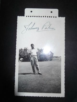 Rare Vintage Johnny Palmer Signed Pro Golf Private Unseen Photo 1950s