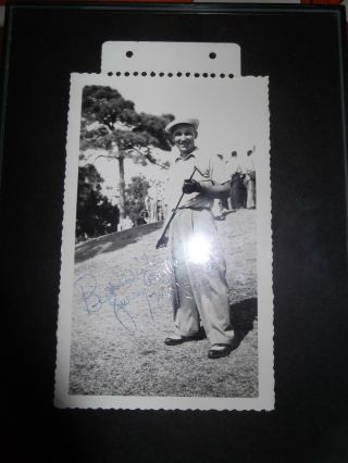 Rare Vintage Jerry Barber Signed Pro Golf Private Unseen Photo 1950s