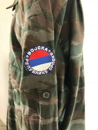 Ratko Mladic Guard Green Tiger Stripe Shirt with rare Mladic Guard Patch 2