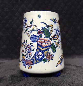 Rare 19th Century Antique Gien France Faience Majolica Aesthetic Footed Vase
