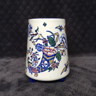 RARE 19th Century Antique Gien France Faience Majolica Aesthetic Footed Vase 2