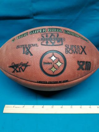 Rare Pittsburgh Steelers Authentic Game Football 5x Superbowl Champs 