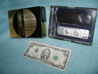 (1135) Minox B Camera With Built In Exposure Meter,  W/ Case,  Box,  Rare