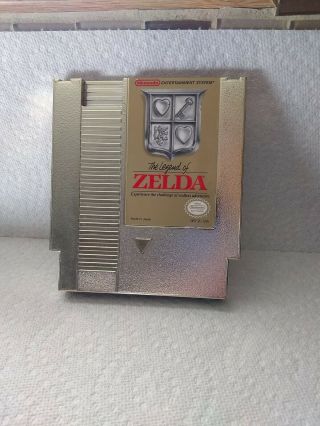 The Legend Of Zelda Nintendo Nes Gold Cartridge 1985 Rare
