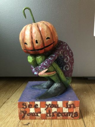 Jim Shore Halloween Pumpkin Rare See You In Your Dreams 2004 Heartwood Creek
