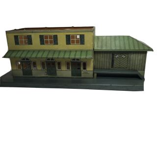 Vintage Pre - War Rare Version Of Karl Bub (kbn) Train Station With Attached Shed