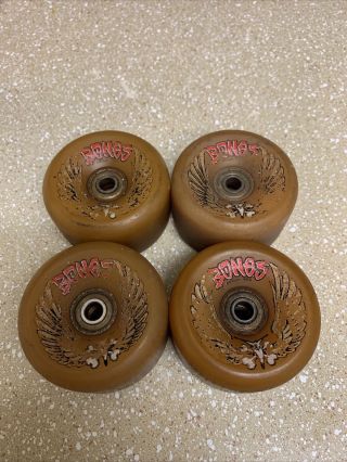 Rare Bones Skateboard Wheels 68mm 85a Speed Demons Bearings