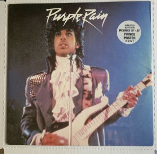 Rare Prince Purple Rain 12” Single Ltd W/ Poster / God (vocal And Instrumental)