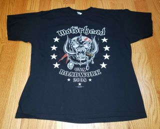 Motorhead 2008 Rare Official Vintage Usa Roadwork Tour T - Shirt Unworn Lemmy