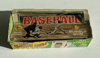 Rare Vintage 1968 Topps Baseball Playing Card Game 5 Cent Empty Box Mantle Bb246