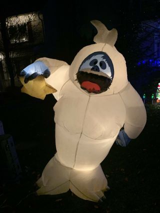 Rare Gemmy Airblown Inflatable Rudolph Bumble.  8 Ft