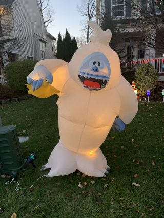 Rare Gemmy Airblown Inflatable Rudolph Bumble.  8 Ft 3