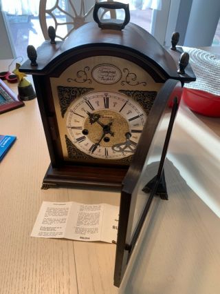 Rare Vintage Bulova Tempus Fugit Mantel Clock West Germany 340 - 020 W/key & Book