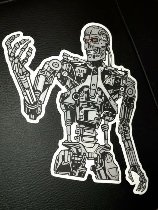 Terminator T - 800 Sticker VARIANT by Tyler Stout Not mondo Poster Arnold T2 RARE 2