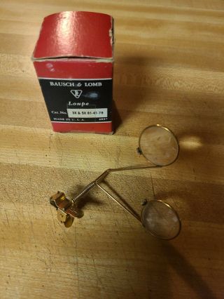 Rare Vintage Bausch & Lomb Loupe 3x & 5x 81 - 41 - 79 With Box [amazing]