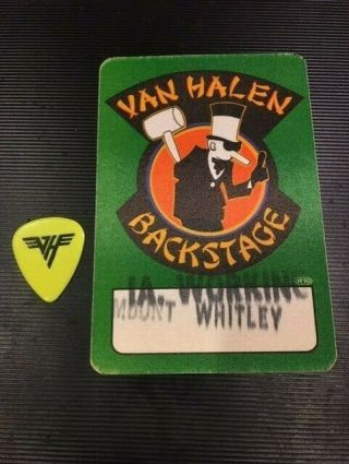 Rare 1984 Van Halen Michael Anthony Pick And Pass