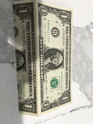 Miscut $1 Dollar Bill Error Rare Unc 1985 Uncut One