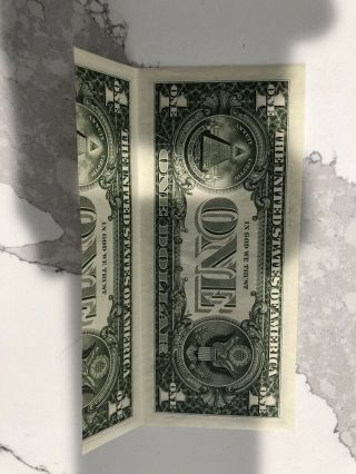 Miscut $1 Dollar Bill Error Rare UNC 1985 Uncut One 3