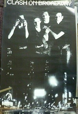Rare The Clash On Broadway 1991 Vintage Orig 29 X 54 Music Store Promo Poster