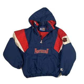 Vintage Nhl Starter Florida Panthers Puffer Jacket W Hoodie Size Xl Rare