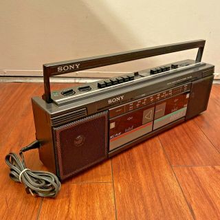Sony Cfs - W30 Vintage Boombox Am/fm Dual Cassette Good Stereo Rare