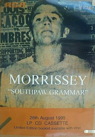 Rare Morrissey Southpaw Grammer 1995 Vintage Music Store Promo Poster