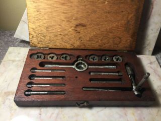 Rare Old Vintage Blue - Point Tools Tap And Die Set 15 Peice Made In Usa