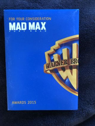 Fyc Dvd Mad Max Rare Warner Bros 2015 Tom Hardy Charlize Theron