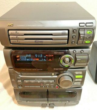 Rare Jvc Compact Component System Mx - D671t Stereo 3 Cd 2 Cassette Decks Ca - D671t