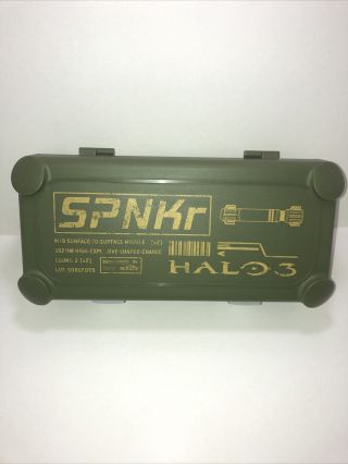 Halo 3 Rare Spnkr Missile Case For Xbox Accessories Storage Box - Euc