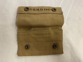 Wwii Us Army Usmc M1910 First Aid Pouch Jqmd 1942 - Rare -