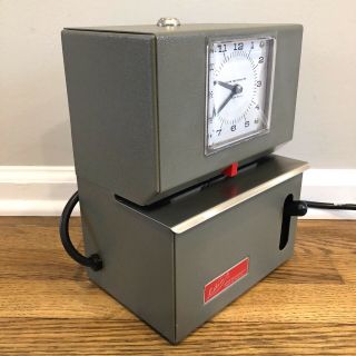 Vintage Lathem 2100 Series Time Recorder Punch Clock USA RARE EUC 3