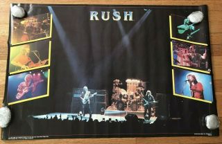 Rare Rush 1982 Live Collage Poster 22 " X 34 "