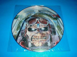 1984 Iron Maiden: Aces High 12 " Vinyl Picture Disc Lp Emi P5502 Rare Metal Uk Nm