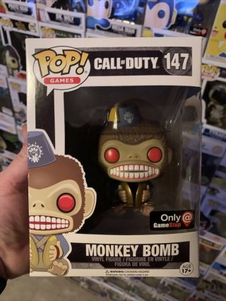 Funko Pop Call Of Duty Monkey Bomb 147 Gamestop Exclusive Never Opened Rare